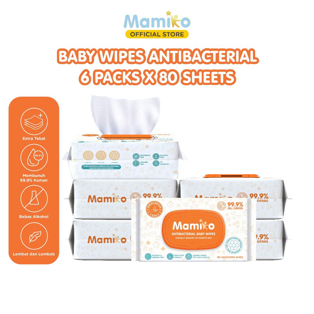 Mamiko Antibacterial Baby Wipes (80s)