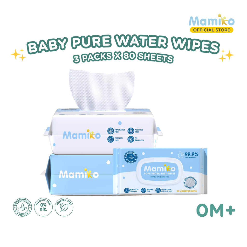 Mamiko Pure Water Baby Wipes (80s)