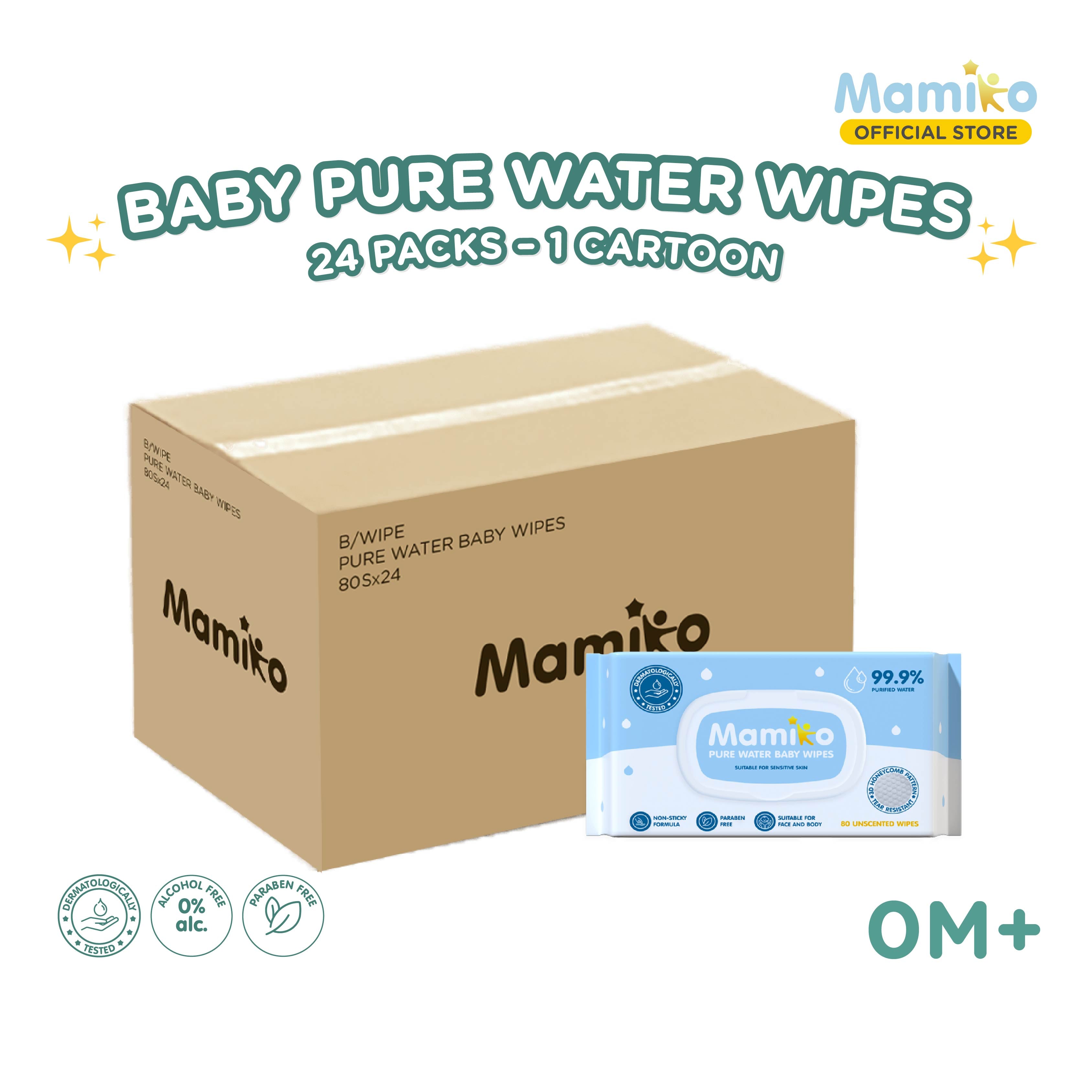 Mamiko Pure Water Baby Wipes (80s)