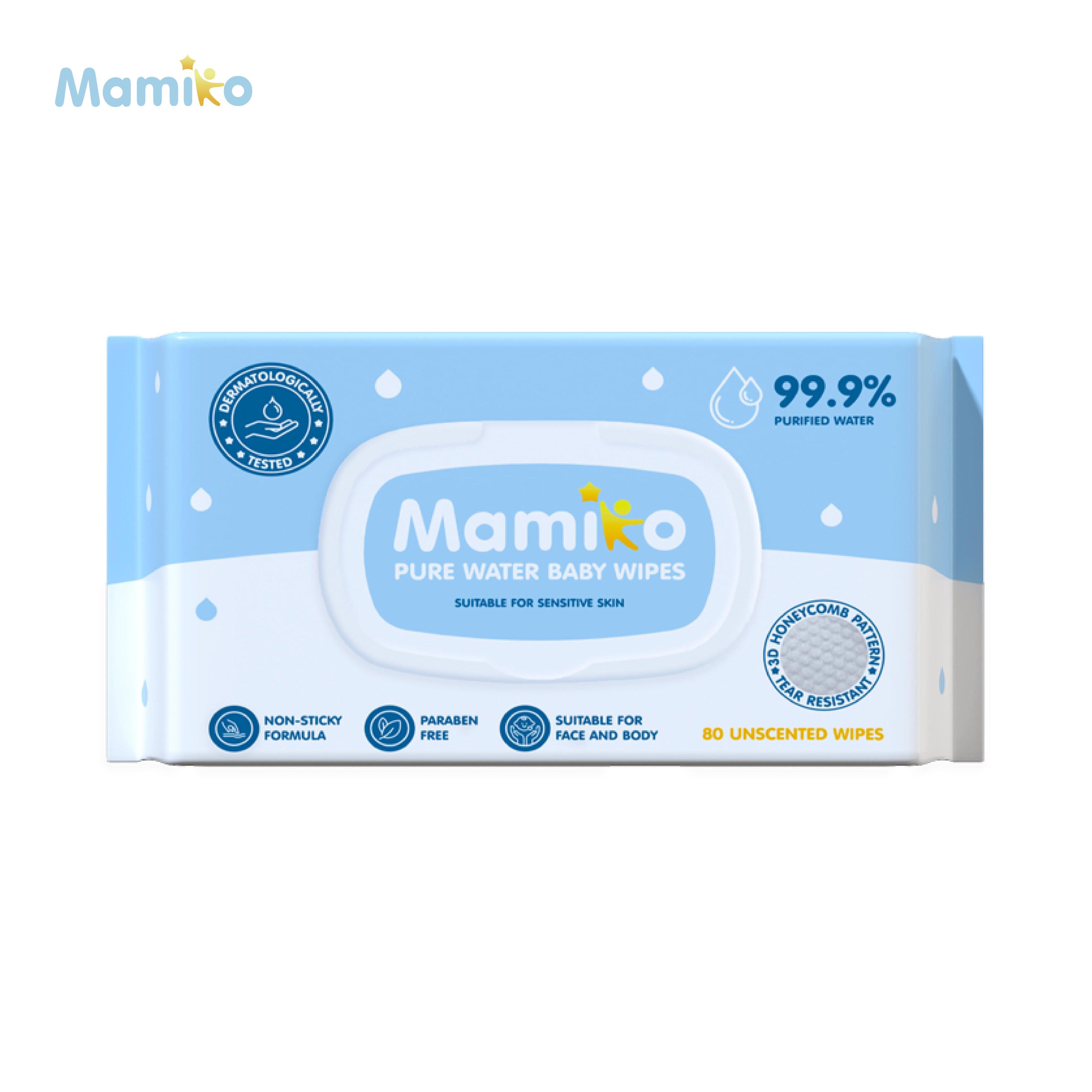 Mamiko Pure Water Baby Wipes (80s)