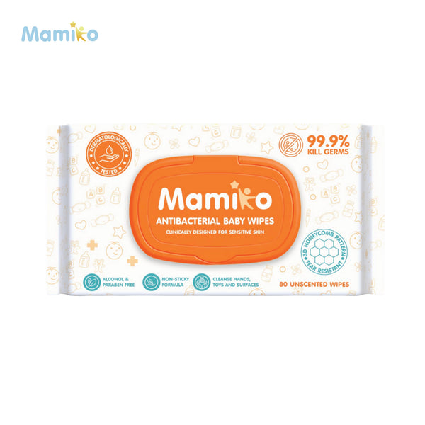 Mamiko Antibacterial Baby Wipes (80s)