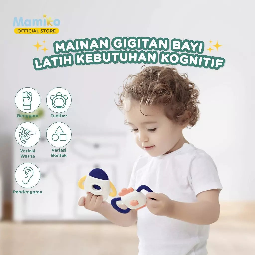 CL - Bite Rubber Rattle (8pcs) - Planet