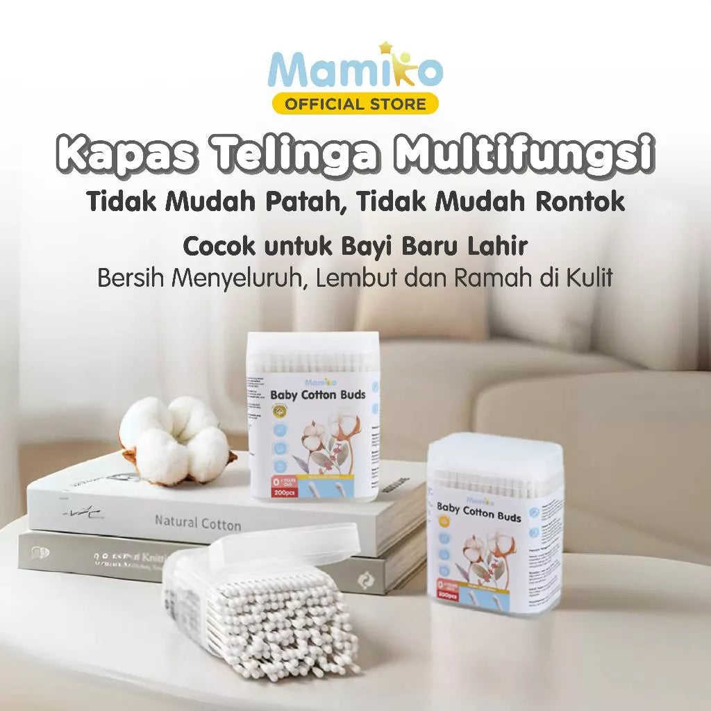 Mamiko Cotton Buds Spiral & Ear Spoon Head 200pcs
