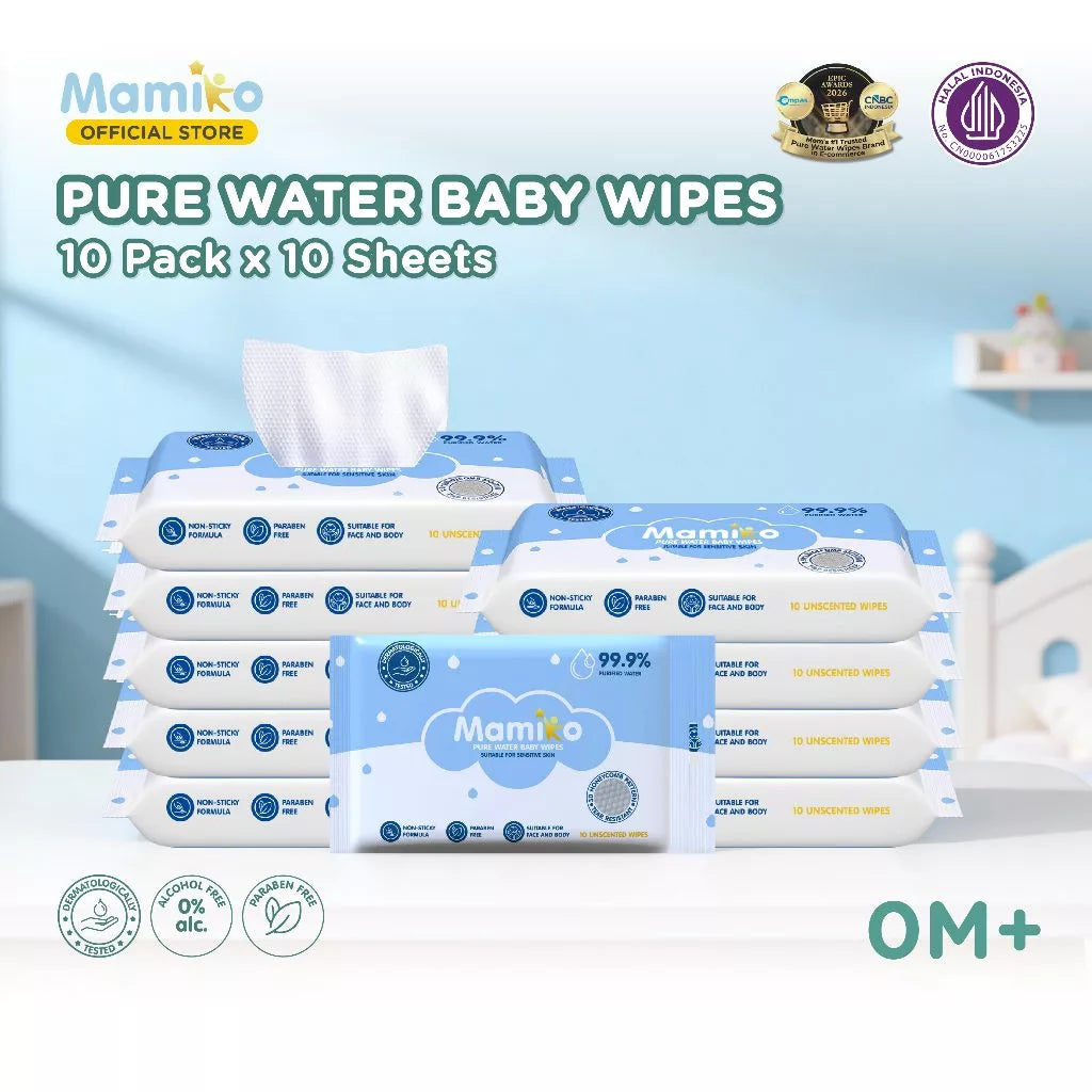 Mamiko Pure Water Baby Wipes (10s)